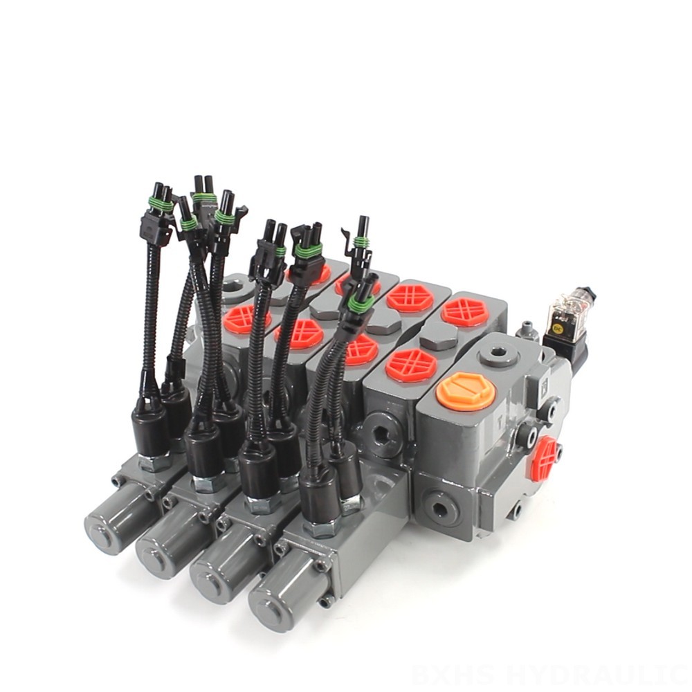 HSDLS180 4-Spool Sectional Directional Valve: OEM/ODM Manufacturing Available, Electric Unloading image